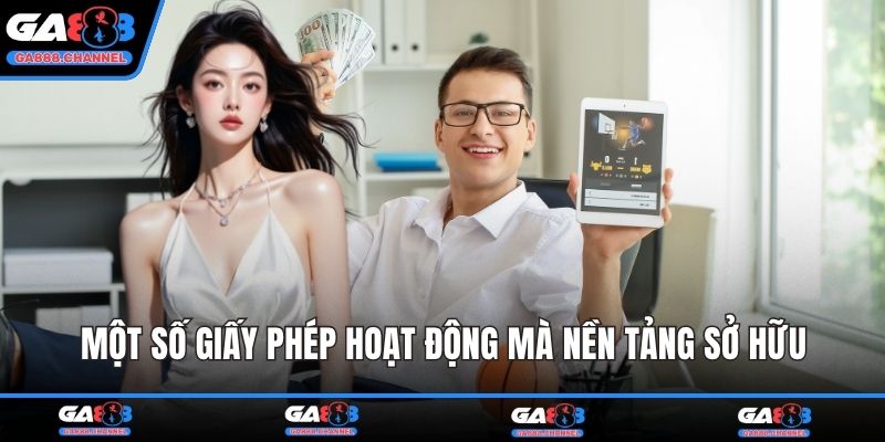 Một số giấy phép hoạt động mà nền tảng sở hữu